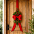 Arranjo Guirlanda Natal Pendente Porta Duplaface Escapulário Vermelho - Imagem 7
