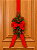 Arranjo Guirlanda Natal Pendente Porta Duplaface Escapulário Vermelho - Imagem 1