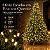 Árvore de Natal Iluminada 2,10m com 1100 Galhos Pé de Ferro + Pisca Estrobo 50m 1600 LEDs 320 Flash Branco Quente Bivolt - Imagem 5