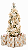 Árvore de Natal 1,80 Completa + Enfeites Branco e Champanhe Decorativos Pisca Led - Imagem 1