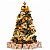 Árvore de Natal 2,10m Decorada Verde e Dourada com Enfeites, Pisca LED e Cascata de Palavras - Imagem 1