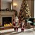 Combo Casal Noel Premium 46cm Papai Noel e Mamãe Noel Decoração Natalina Dourado ou Vermelho - Imagem 4