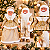 Combo Casal Noel Premium 46cm Papai Noel e Mamãe Noel Decoração Natalina Dourado ou Vermelho - Imagem 9