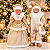 Combo Casal Noel Premium 46cm Papai Noel e Mamãe Noel Decoração Natalina Dourado ou Vermelho - Imagem 5