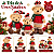 Trio Ursos de Pelúcia Natalinos com Gorro Cachecol Decoração Natal - Imagem 4