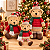 Trio Ursos de Pelúcia Natalinos com Gorro Cachecol Decoração Natal - Imagem 3