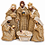 Presépio de Natal em Resina 30x15x27cm Dourado com Sagrada Família e Reis Magos Decoração Natalina - Imagem 1