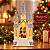 Luminária Natalina Catedral Musical com LED e Globo de Neve 41cm USB - Imagem 9