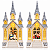Luminária Natalina Catedral Musical com LED e Globo de Neve 41cm USB - Imagem 1