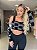 CROPPED  TRICOT   LOGO MARIA GUEIXA  PRETO / OFF WHITE - Imagem 4