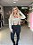 CROPPED  TRICOT   LOGO MARIA GUEIXA  PRETO / OFF WHITE - Imagem 3