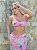 CONJUNTO CROPPED + SAIA FLORAL PINK MARIA GUEIXA - Imagem 1