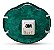 Respirador Descartável Partículas 3M™ 8822 Verde Concha CA5657 - Pacote com 10 - HB004116628 - Imagem 1