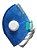 Respirador Dobrável Com Válvula Lubeka PFF2-S Azul CA38829 - 6412 - Imagem 1