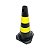 Cone PLT Preto e Amarelo 50CM Plastcor - 700.01304 - Imagem 1