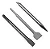 Kit Ponteiro/Talhadeiras 250mm SDS 3 Peças Bestfer - Imagem 1