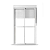 Porta Correr Persiana 2 Folhas Branca 140 x 230 cm Alumasa - Imagem 1