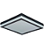 Plafon Sobrepor 25w 3t Preto Tualux - Imagem 1