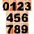 Algarismo Residencial Preto Numeral - Imagem 1