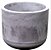 Conjunto Match Vaso/prato 35 Cimento Queimado Japi - Imagem 1