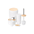 Conjunto P/ Banheiro Bambu/branco 6pcs Plasvale - Imagem 1