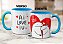 Caneca Flork Namorados Apaixonados Ai Love Iu Te Amo Feinha - Imagem 4