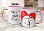 Caneca Flork Namorados Apaixonados Ai Love Iu Te Amo Feinha - Imagem 2