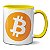 Caneca Bitcoin Logo Oficial Criptomoeda Virtual Investidor - Imagem 1