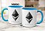 Caneca Ethereum Logo Oficial Criptomoeda Virtual Investidor - Imagem 5