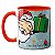 Caneca Feliz Natal Ho-Ho-Ho Presente Papai Noel Guirlanda - Imagem 1