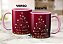 Caneca Árvore De Natal Estrela Bolinhas Douradas Vermelha - Imagem 3