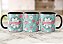 Caneca Feliz Dia das Mães Azul Com Flores Xícara De Presente - Imagem 8