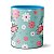 Caneca Feliz Dia das Mães Azul Com Flores Xícara De Presente - Imagem 2