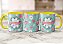 Caneca Feliz Dia das Mães Azul Com Flores Xícara De Presente - Imagem 5