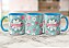 Caneca Feliz Dia das Mães Azul Com Flores Xícara De Presente - Imagem 4