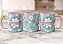 Caneca Feliz Dia das Mães Azul Com Flores Xícara De Presente - Imagem 9