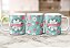 Caneca Feliz Dia das Mães Azul Com Flores Xícara De Presente - Imagem 7