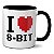 Caneca Geek Nerd I Love 8-Bit Presente Xícara Criativa - Imagem 1