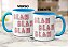 Caneca Engraçada Blah Blah Blah Tédio Presente Criativo - Imagem 4
