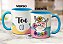Caneca Divertida Lhama Fofinha Com Flores Teu Cú - Imagem 4