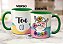Caneca Divertida Lhama Fofinha Com Flores Teu Cú - Imagem 6