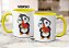 Caneca Pinguim Fofinho Romântico Presente Namorados Flores - Imagem 6