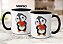 Caneca Pinguim Fofinho Romântico Presente Namorados Flores - Imagem 2
