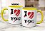 Caneca I Love You Amo você Presente Criativo Namorados Casal - Imagem 4
