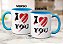 Caneca I Love You Amo você Presente Criativo Namorados Casal - Imagem 3