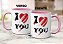 Caneca I Love You Amo você Presente Criativo Namorados Casal - Imagem 8