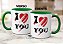 Caneca I Love You Amo você Presente Criativo Namorados Casal - Imagem 5