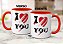 Caneca I Love You Amo você Presente Criativo Namorados Casal - Imagem 2
