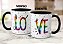 Caneca Presente Namorados Casal Love Amo Arco-íris Criativo - Imagem 5
