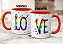 Caneca Presente Namorados Casal Love Amo Arco-íris Criativo - Imagem 7